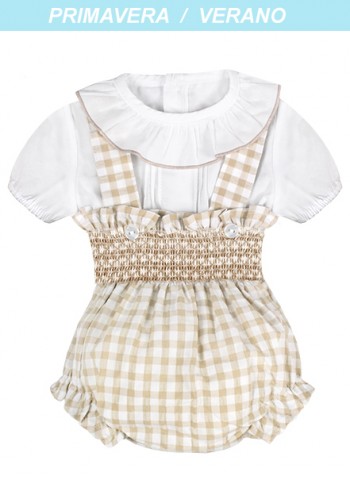 Conjunto bebé smock dos piezas