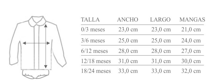 tallas conjunto